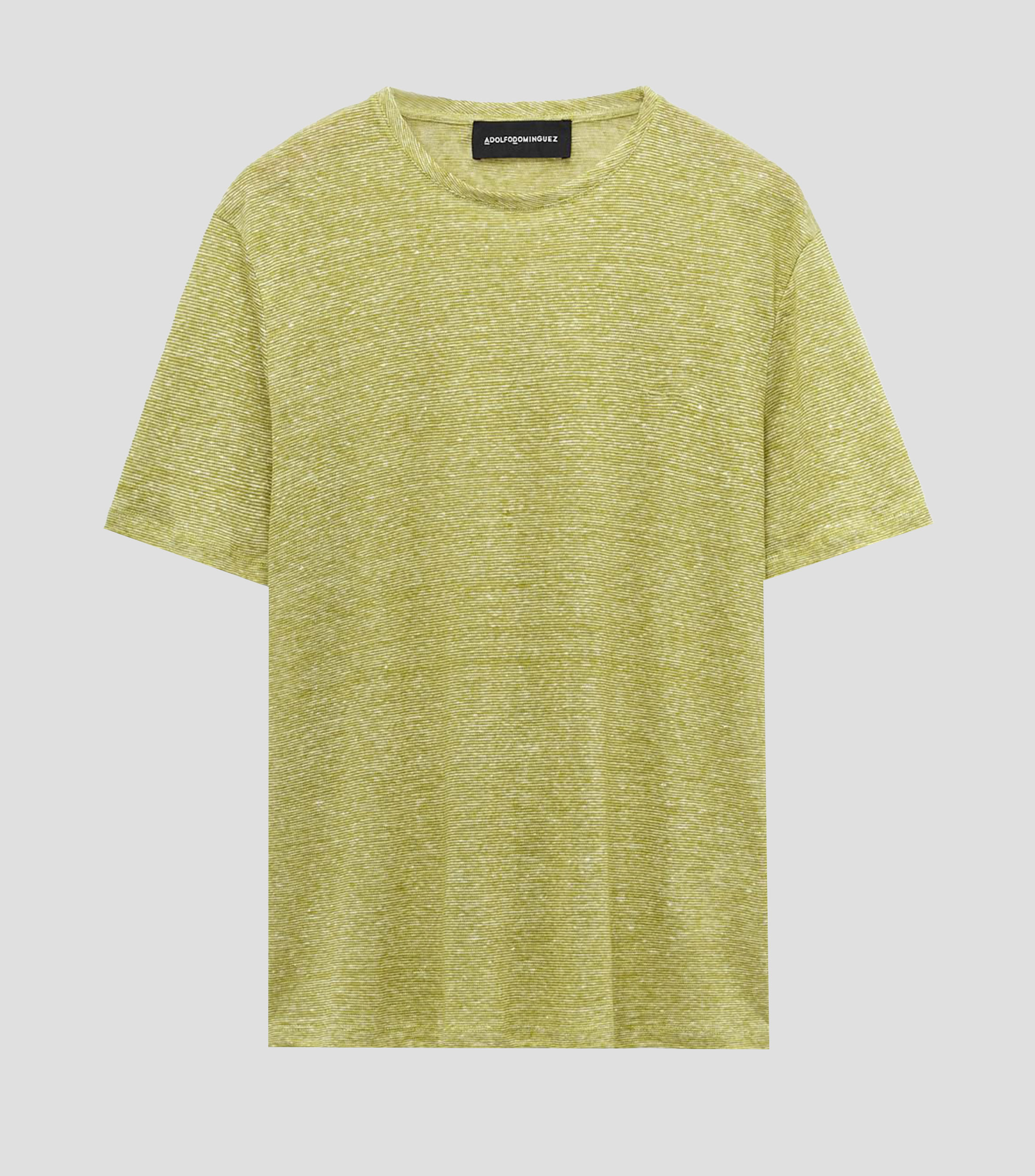 Playera de cuello redondo con manga corta y rayas Hombre